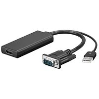 CONVERTISSEUR VGA + USB AUDIO VERS HDMI GOOBAY