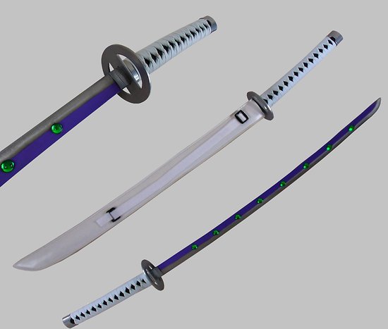 Katana Shura's Demon (sabre blanc avec cristaux)