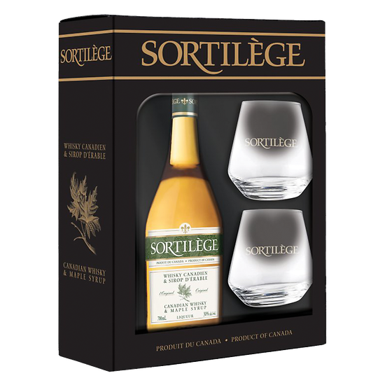Sortilège box gift - Maple Whiskey + 2 engraved glasses