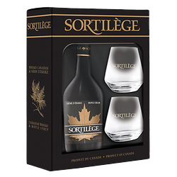 Sortilège box gift - Whiskey cream with maple + 2 engraved glasses