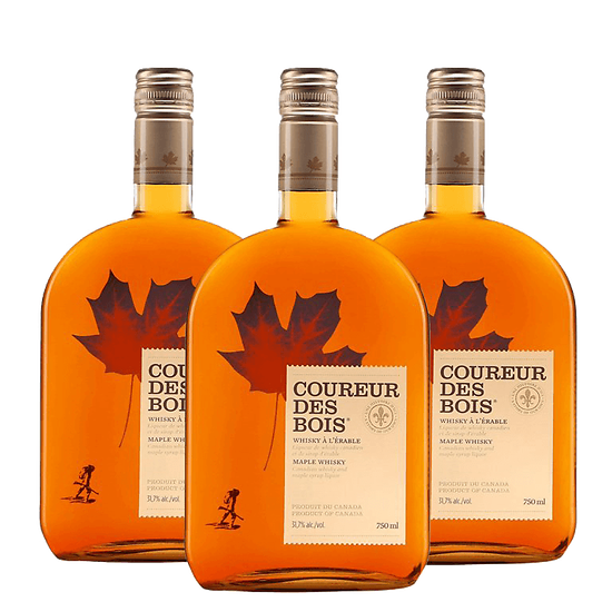 Lot de 3 Whisky Canadien à l'érable - Coureur des Bois