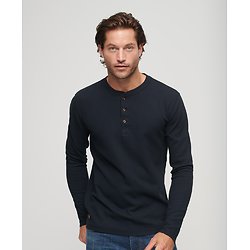 T-SHIRT MANCHES LONGUES HENLEY COL TUNISIEN 
