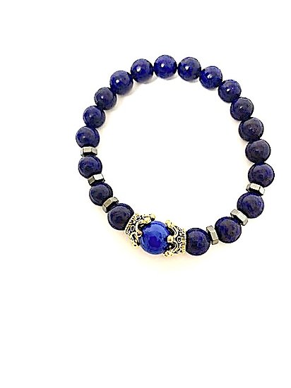 Bracelet lapis lazuli, anti stress, sérénité