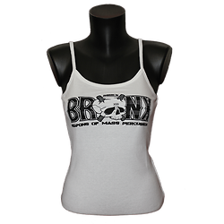 T-SHIRT FEMME A BRETELLES WEAPONS OF MASS PERCUSSION (BLANC)