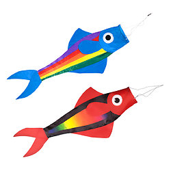 Dimensions : 91 x 38 x 12 cm résiste aux intempériesroulement vertébrale Clip CIM Manche à air Poisson Fisch Windsack Rainbow avec clip et émerillon à roulement à billes 