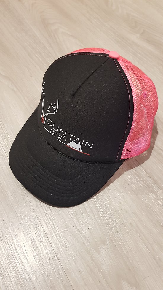 CASQUETTE MOUNTAIN LIFE ROSE FLUO
