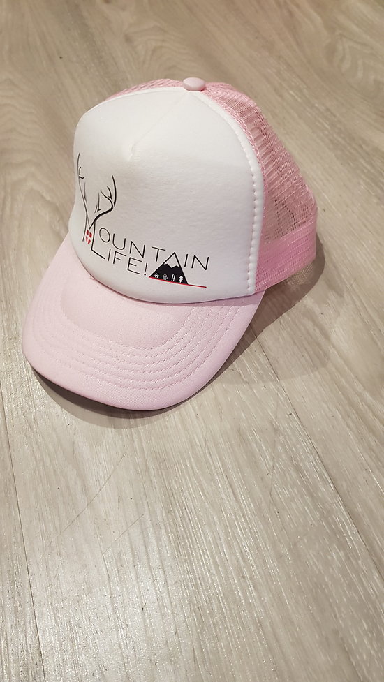 CASQUETTE MOUNTAIN LIFE ROSE PALE
