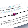 Cadeau personnalisable pour Marraine - Carte + Bracelet porte bonheur Agate
