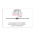 Bracelet à voeu Agate rose et sa carte Merci Nounou trop géniale