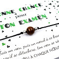 Bracelet à vœu + Carte Bonne chance pour ton examen