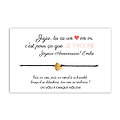 A personnaliser - Carte Je t'adore + Bracelet porte bonheur Coeur en or