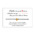A personnaliser - Carte Je t'adore + Bracelet porte bonheur Coeur en or
