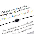 Carte Cadeau Bonne Fête Beau père + Bracelet porte-bonheur