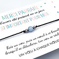 Duo de Cadeau personnalisable pour Parrain et Marraine - Carte + Bracelet