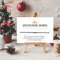 Carte de Noël Maman Mamie Marraine + Bracelet porte bonheur Etoile dorée