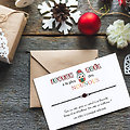Carte de Noël Chouette Nounou + Bracelet porte bonheur au choix