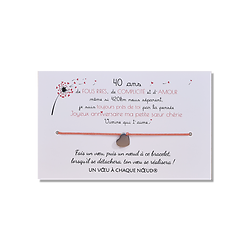 Carte personnalisée Joyeux Anniversaire + Bracelet Coeur Inox
