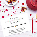 Carte pour la Fête des Amoureux et Bracelet porte-bonheur