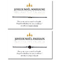 Duo de Cartes Joyeux Noël Parrain et Marraine + Bracelets porte-bonheur