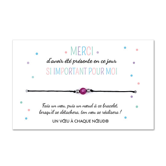 Cadeau personnalisable pour femme - Carte + Bracelet porte bonheur Agate