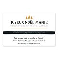 Bracelet en cuir avec Carte de Noël Maman Mamie Marraine