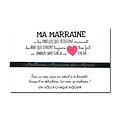 Carte de voeux + Bracelet pour Marraine a un amour sans fin