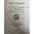 Notes historiques relatives aux Offices et aux Officiers